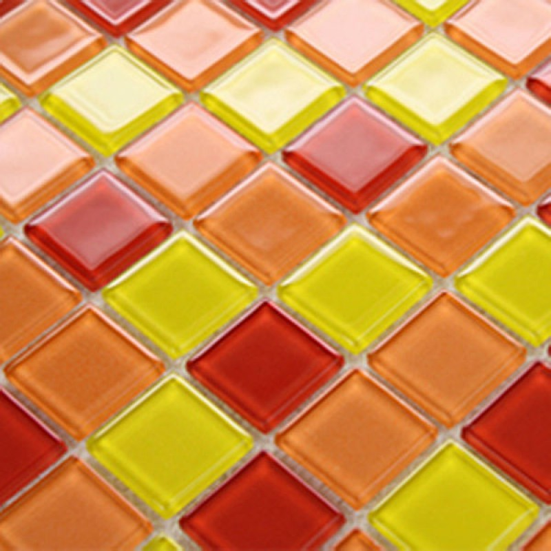 Red glass mosaic tile 2021