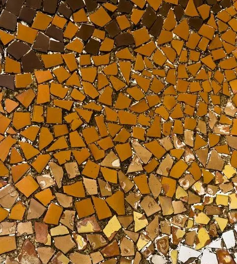 Orange Glass Mosaic Tiles