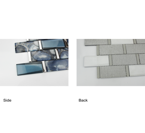 Blue brick Electroplated Crystal Glass