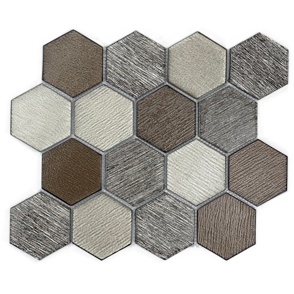 Large Hexagonal Glass Tile