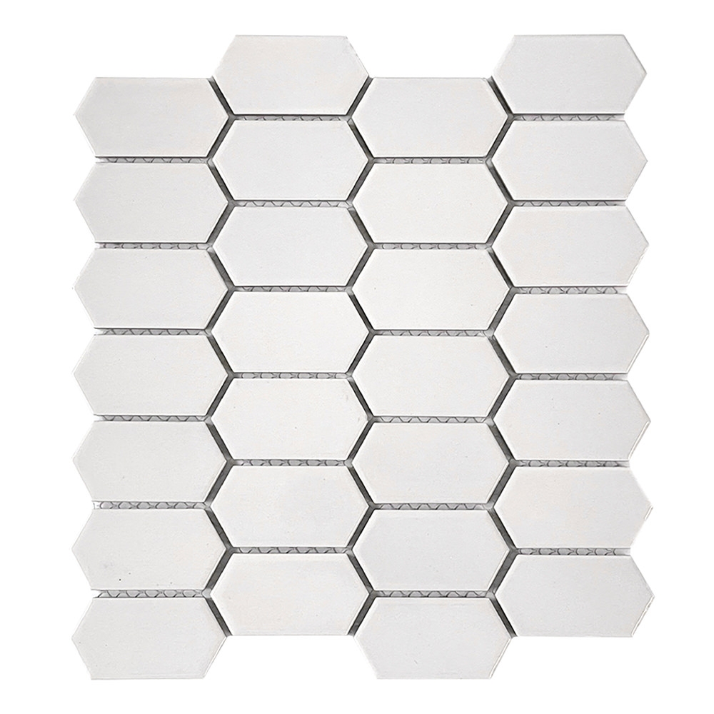 White ceramic mosaic tiles